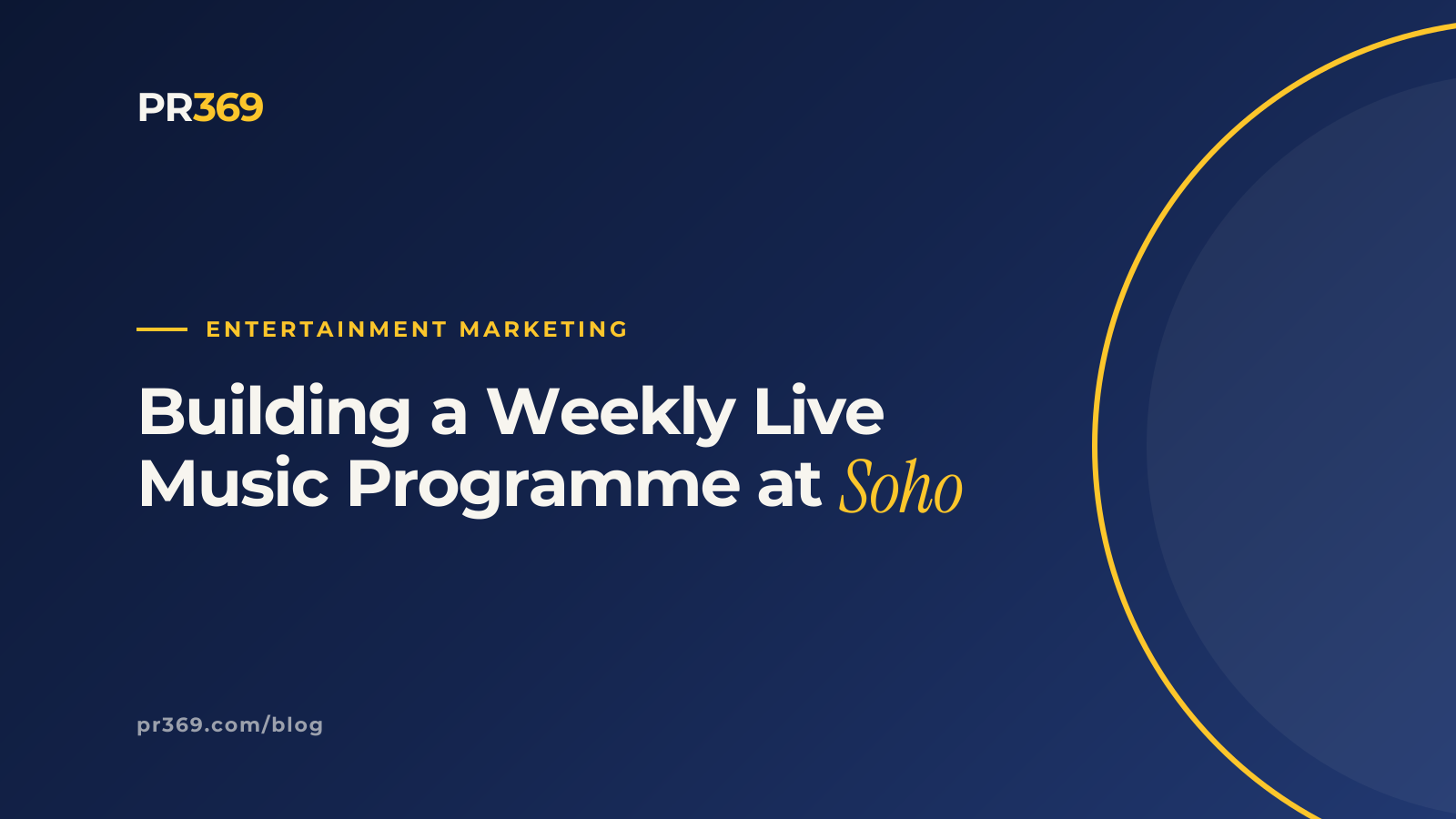 Building a Weekly Live Music Programme at Soho