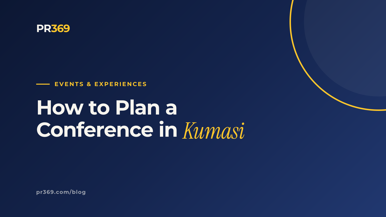 How to Plan a Conference in Kumasi