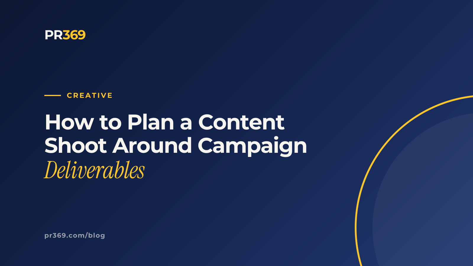 How to Plan a Content Shoot Around Campaign Deliverables