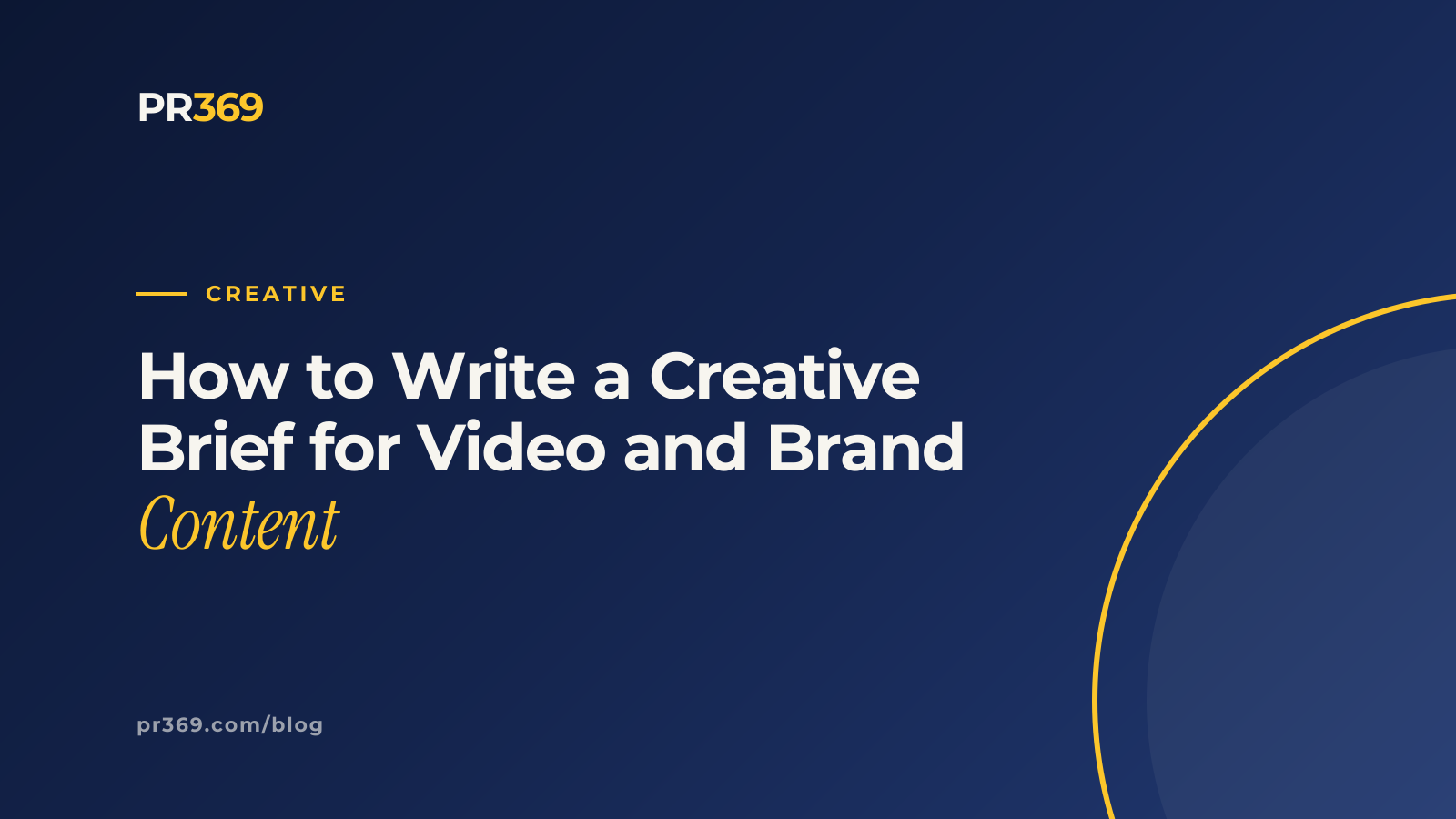 How to Write a Creative Brief for Video and Brand Content