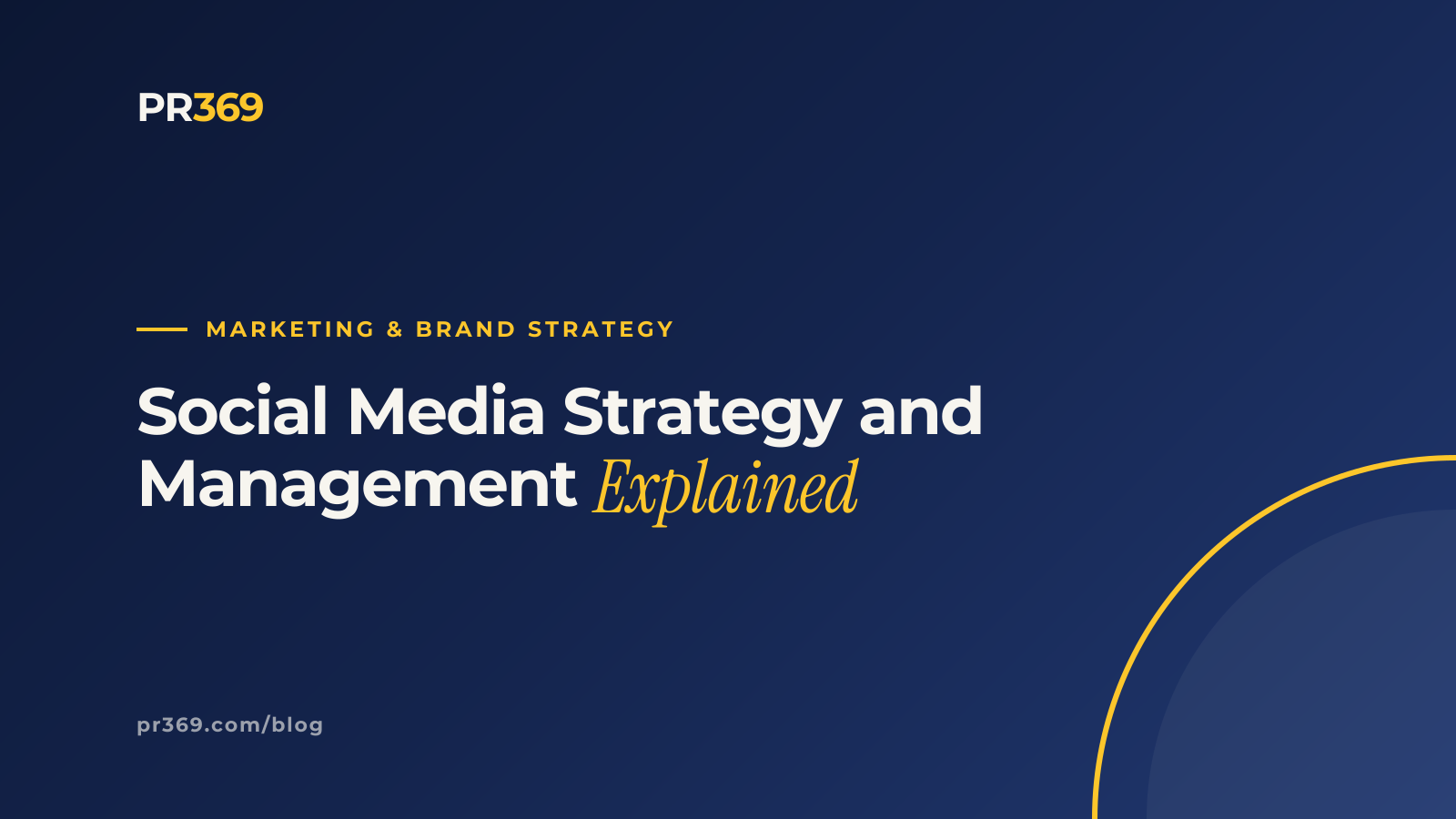 Social Media Strategy and Management Explained