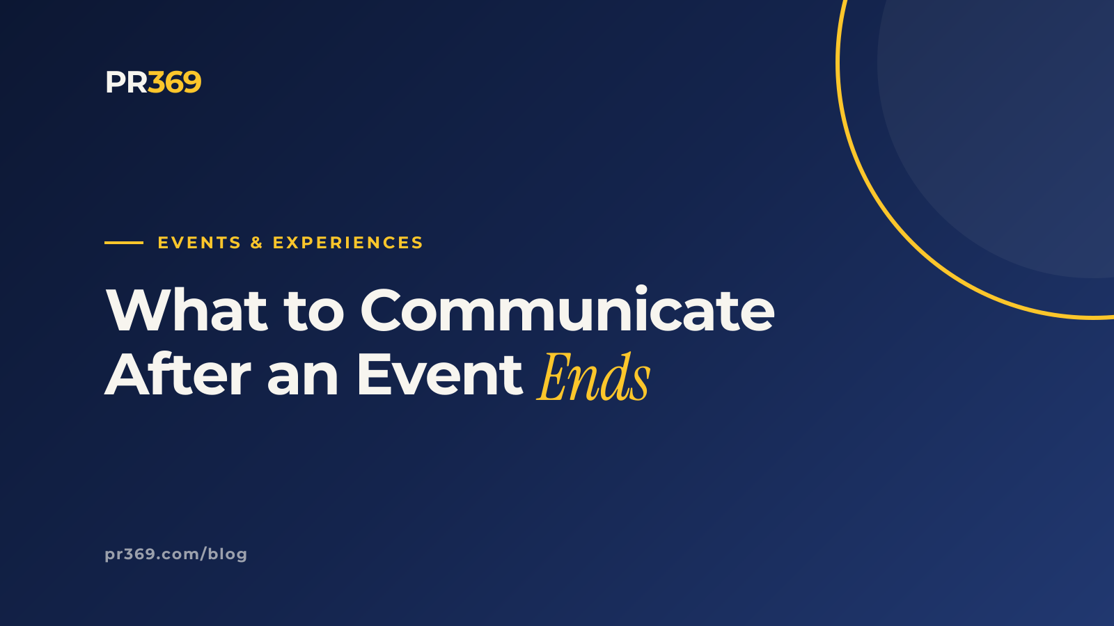 What to Communicate After an Event Ends